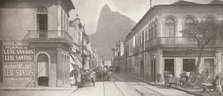 'The Botafogo end of the fashionable Rua Sao Clemente. Corcovado in the distance', 1914. Artist: Unknown.