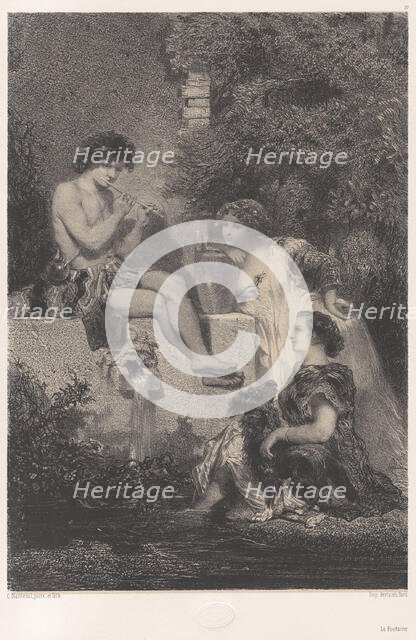 The Fountain, ca. 1830-70. Creator: Célestin Nanteuil.