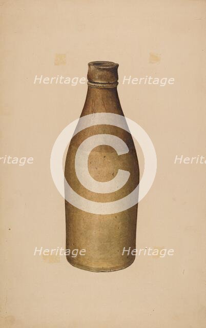 Stoneware Ink Bottle, c. 1940. Creator: Sydney Roberts.