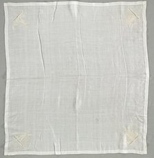 Handkerchief, c 1800-1825. Creator: Unknown.