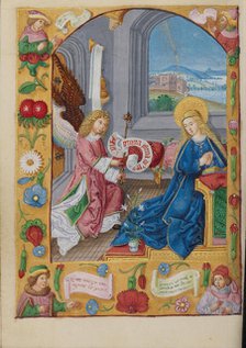 The Annunciation; Book of Hours, early 16th century. Creator: Unknown.