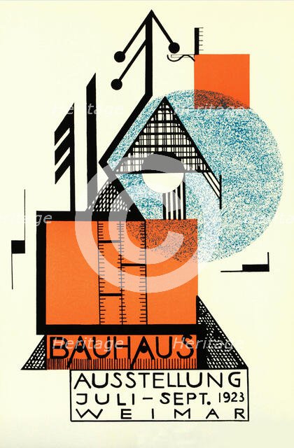 Bauhaus exhibition. Postcard, 1923.
