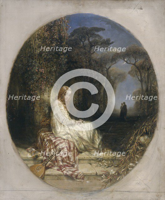 'She never told her love', 1825-1892. Artist: Alfred Joseph Woolmer