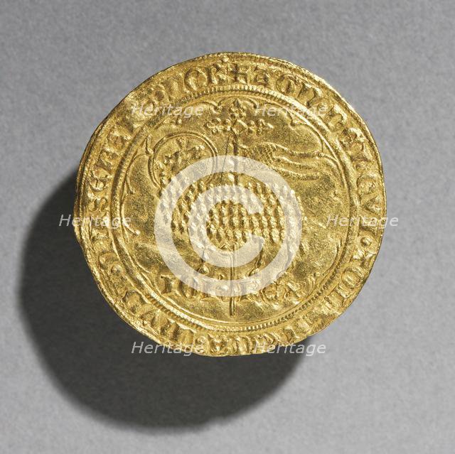 Mouton dOr of King Jean le Bon of France, 1350-1364 (obverse), 1350-1364. Creator: Unknown.