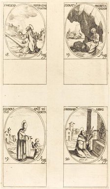 St. Helen; St. Donatus; St. Ludovicus, Bishop; St. Bernard. Creator: Jacques Callot.