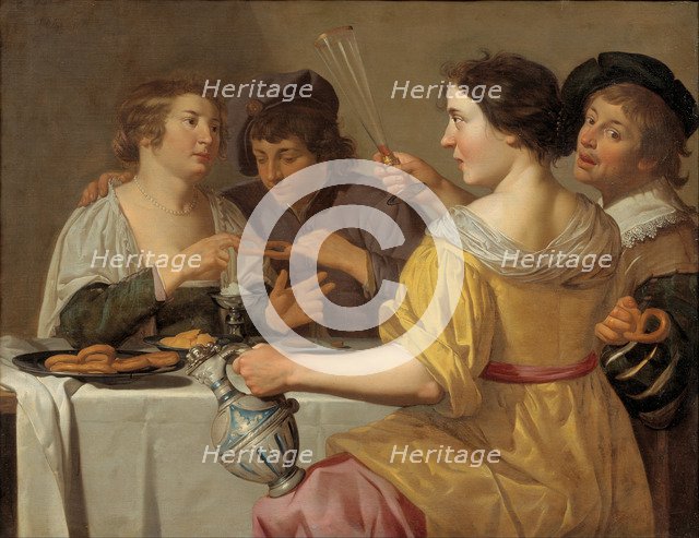 Pulling of the Pretzel, Between 1630 and 1640. Artist: Bijlert (Bylert), Jan, van (1598-1671)