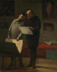 Advice to a Young Artist, 1865/1868. Creator: Honore Daumier.