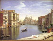 View of the Grand Canal, Venice. In the Background S. Maria della Salute, 1854. Creator: Peter Christian Thamsen Skovgaard.