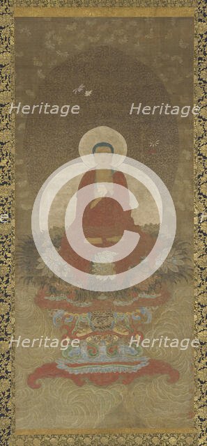 Buddha Enthroned on a Mat of Kusa Grass, 17th century. Creator: Unknown.