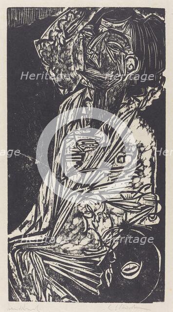 The Wife of Professor Goldstein, 1916. Creator: Ernst Kirchner.