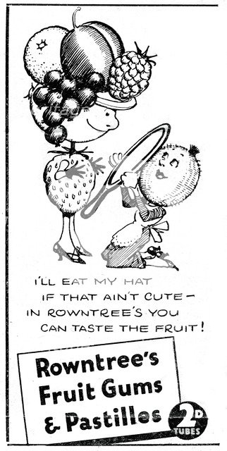 Rowntree's Fruit Gums and Pastilles, 1938. Artist: Unknown