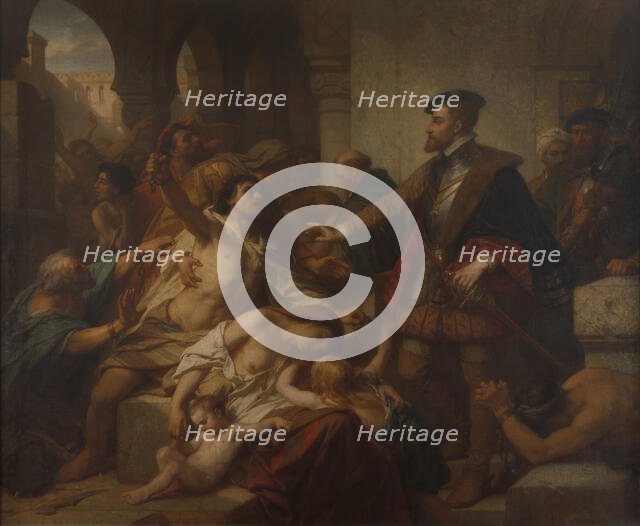 Charles V Frees the Slaves in Tunis, 1873. Creator: Nicaise de Keyser.