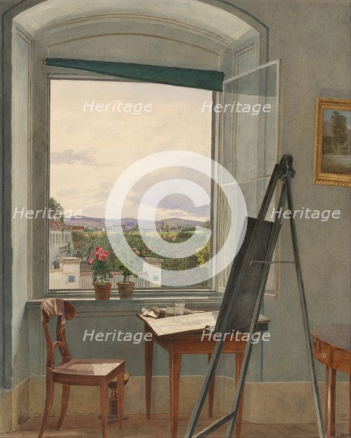 View from the Artist's Studio in Alservorstadt toward Dornbach, 1836. Artist: Alt, Jakob (1789-1872)