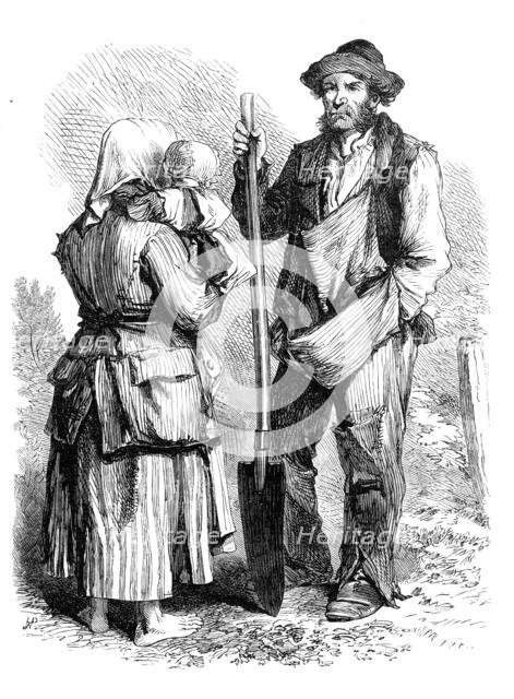 Sketches from Ireland: inhabitants of a bog village, near Castlereagh, 1870. Creator: Unknown.