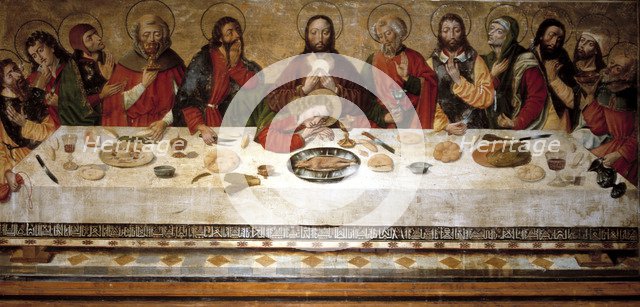  'Last Supper', oil Painting by an anonymous author.