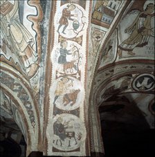 Paintings in the vaults of the Royal Pantheon in the Collegiate Church of San Isidoro de Leon.