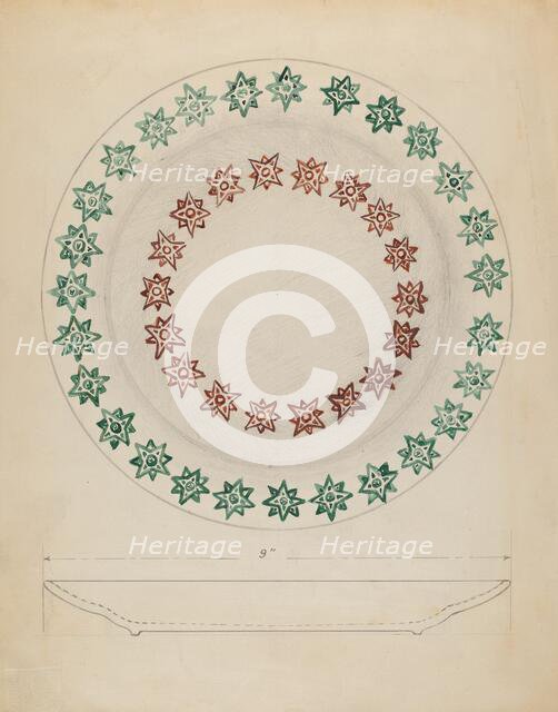 Plate, c. 1936. Creator: Albert Eyth.