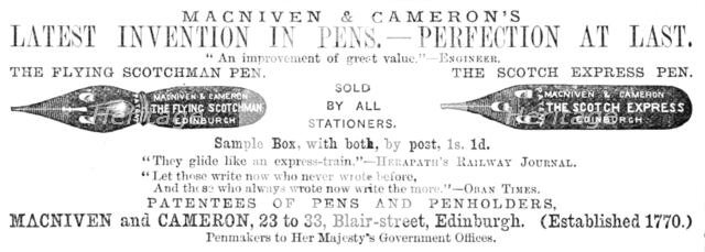 Latest Invention in Pens - Perfection at Last, 1883. Creator: Unknown.