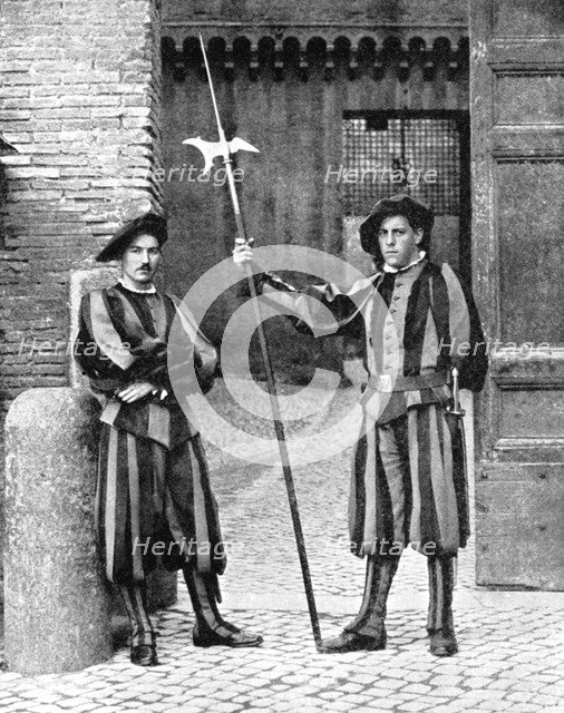 Swiss Guards, Vatican City, Rome, 1936.Artist: Donald McLeish