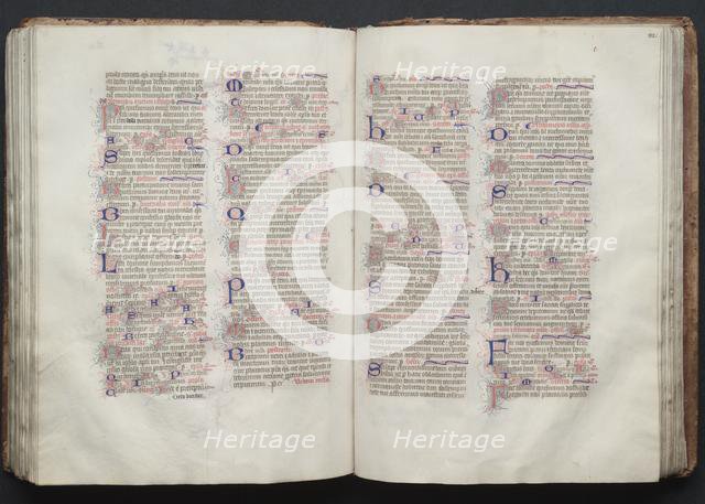 The Gotha Missal: Fol. 111v, Text, c. 1375. Creator: Master of the Boqueteaux (French); Workshop, and.