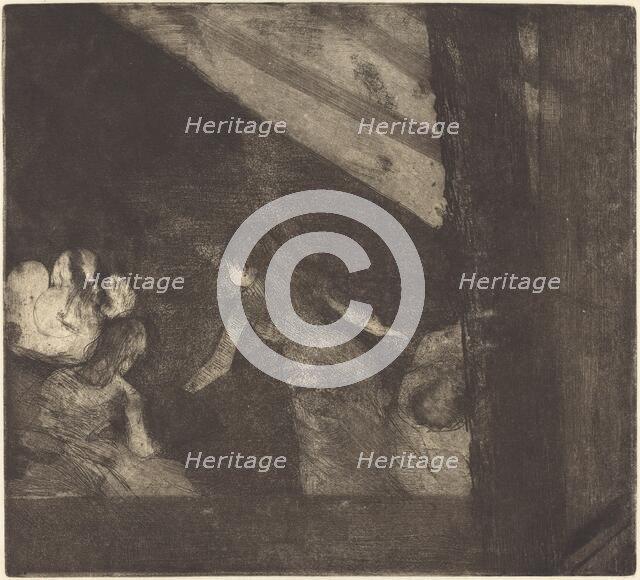 At the Cafe des Ambassadeurs (Aux Ambassadeurs), 1879/1880. Creator: Edgar Degas.