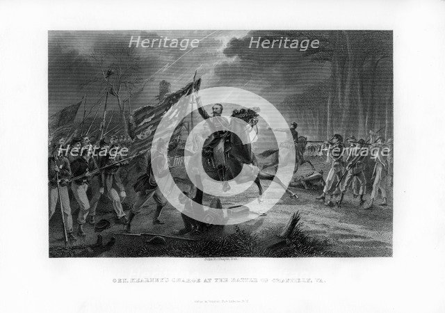 General Kearny's Charge, The Battle of Chantilly, Virginia, 1st September 1862, (1862-1867). Artist: Unknown