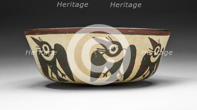 Bowl Depicting Vencejo Birds, 180 B.C./A.D. 500. Creator: Unknown.