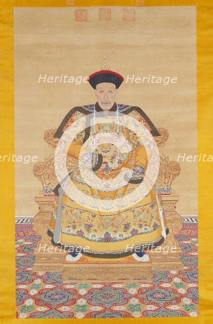 Portrait of the Qianlong Emperor (1711-1799), 1791. Creator: Miao Bingtai (1744-1807).