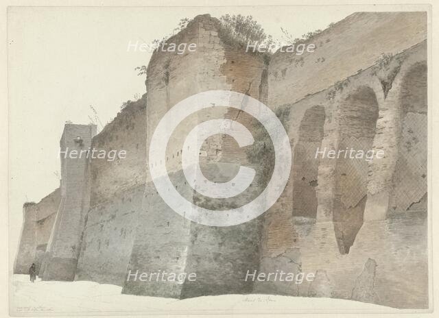 The Aurelian Wall in Rome, c.1809-c.1812. Creator: Josephus Augustus Knip.