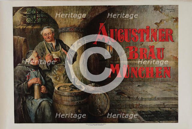 Augustiner Bräu München, 1920s. Creator: Linderum, Richard (1851-1926).