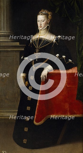 Portrait of Archduchess Maria of Austria (1528-1603), Holy Roman Empress, 1551. Artist: Mor, Antonis (Anthonis) (c. 1517-1577)