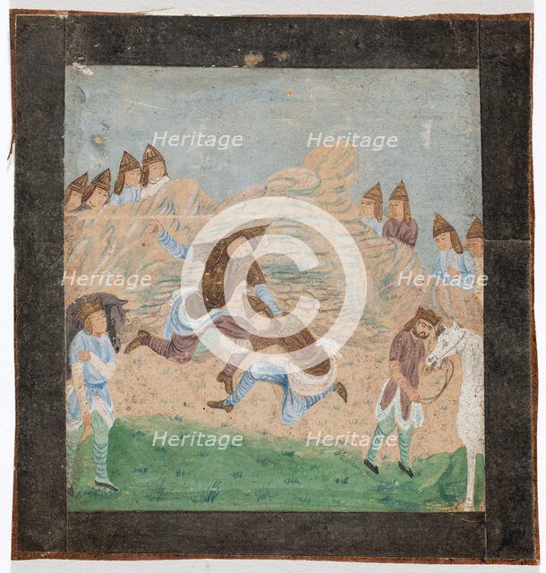 Men wrestle, c1800. Creator: Unknown.