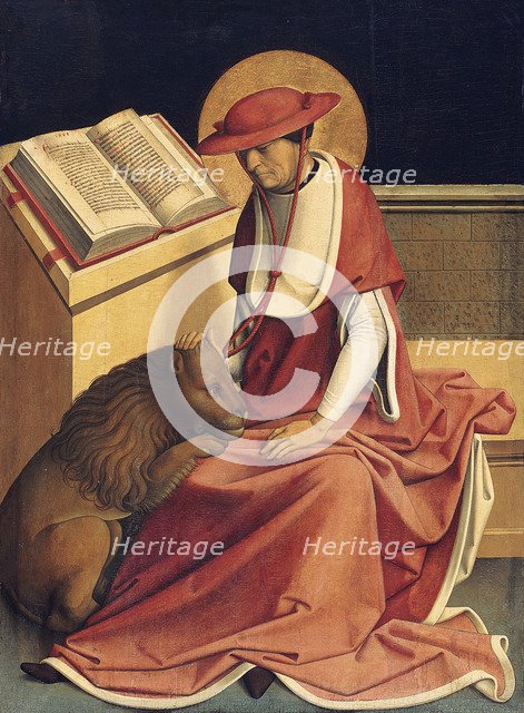 Saint Jerome as a Cardinal. Artist: Master of Grossgmain (active ca 1480-1490)