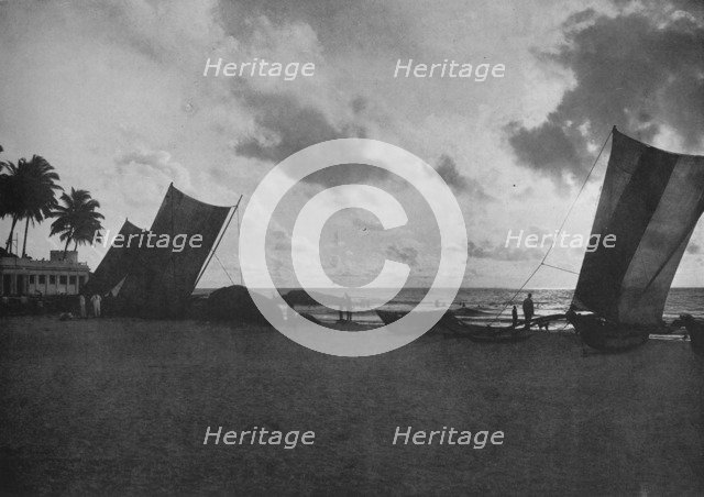 'Sunset, Mount Lavinia Sea Shore', c1890, (1910). Artist: Alfred William Amandus Plate.