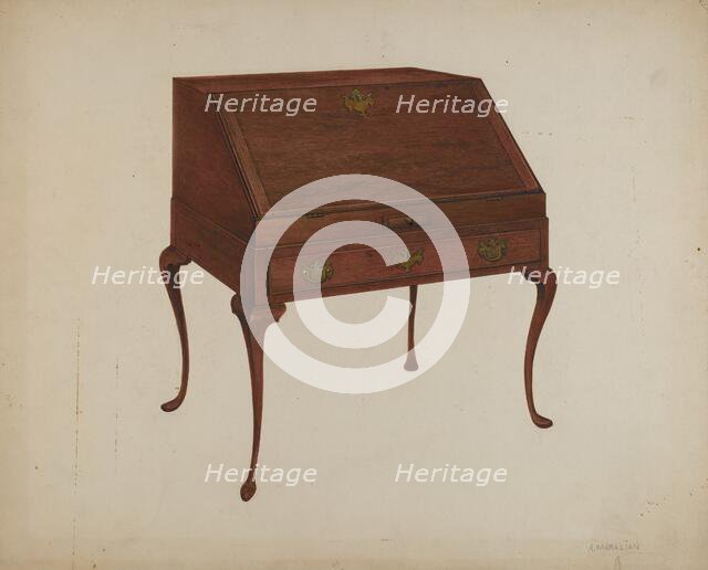 Desk, 1938. Creator: Arsen Maralian.