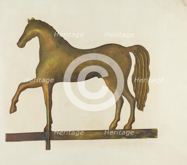 Weather Vane Horse, c. 1940. Creator: Gertrude Koch.