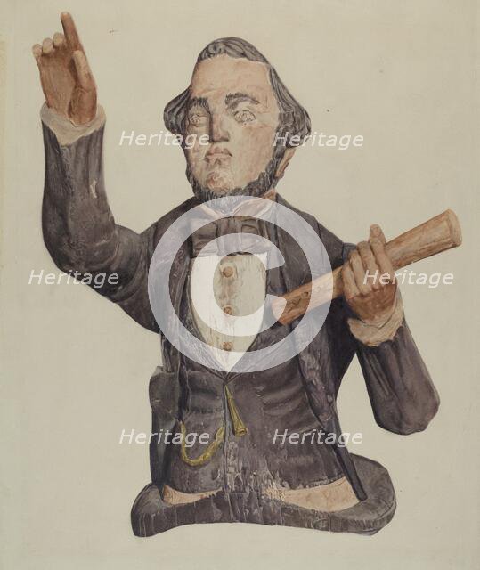 Figurehead: Abe Lincoln, c. 1936. Creator: Frances Cohen.