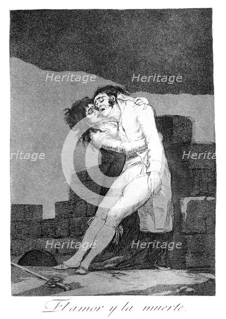 'Love and death', 1799. Artist: Francisco Goya