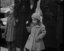 Two girls at the inauguration of President Franklin D Roosevelt, 1933.  Creator: British Pathe Ltd.