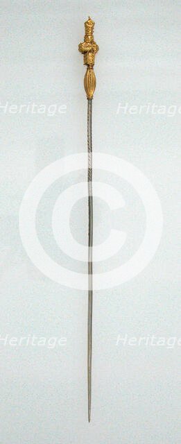 Hairpin with Decorated Gold Bead Finial, Frankish, 7th century. Creator: Unknown.