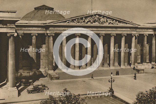 'Colonnaded Front of the British Museum on the Site of the Old Montague House', c1935. Creator: Donald McLeish.
