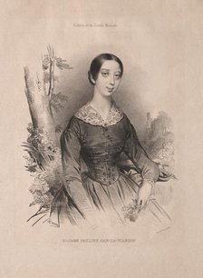 Madam Pauline Garcia-Viardot, 1840. Creator: Achille Devéria (French, 1800-1857); Galerie de la Gazette Musicale of October 25, 1940 to illustrate an article by H. Blanchard on Pauline and Eugénie Garcia.