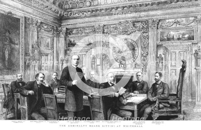 ''The Admiralty Board Sitting at Whitehall', 1890. Creator: Unknown.