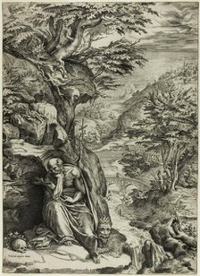 Saint Jerome in the Desert, c.1575. Creator: Cherubino Alberti.