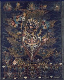 Painted Banner (Thangka) with Guru Dragpur, a Wrathful Form of Padmasambhava, 18th/19th century. Creator: Unknown.