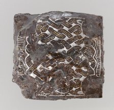 Square Backplate of Belt Buckle, Frankish, 7th century. Creator: Unknown.