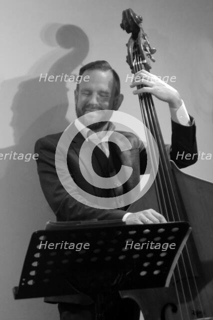 Joe Pettitt, Davison-Hemstock Quintet, Spike’s Place, Beckenham, Kent, 2024. Creator: Brian O'Connor.