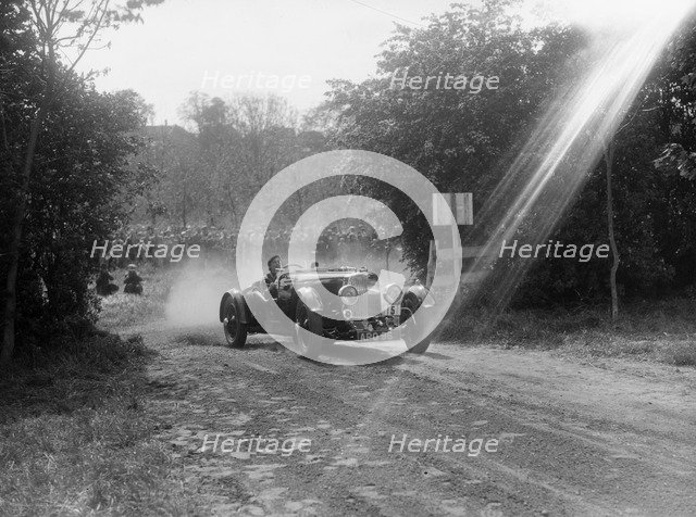 Aston Martin, Bugatti Owners Club Hill Climb, Chalfont St Peter, Buckinghamshire, 1935. Artist: Bill Brunell.