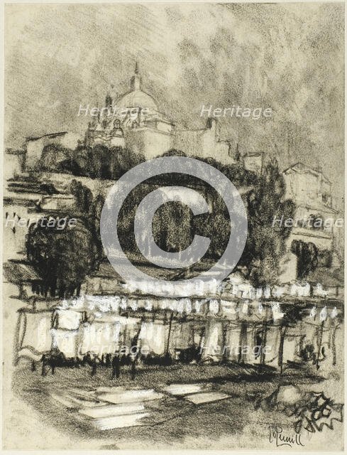 The Washing Place of Madrid, c. 1903. Creator: Joseph J Pennell.