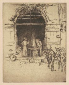 Flaming Forge, 1901. Creator: James Abbott McNeill Whistler.